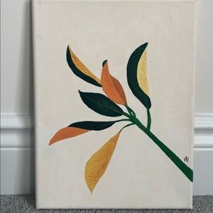 Aesthetic minimalist plant painting